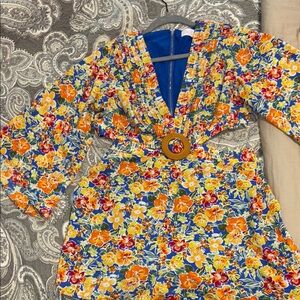 Pink Lily Floral romper cruise wear